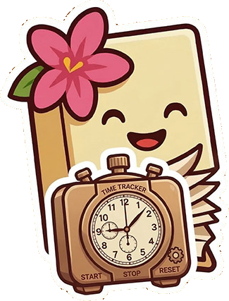 Penny mascot with a timer